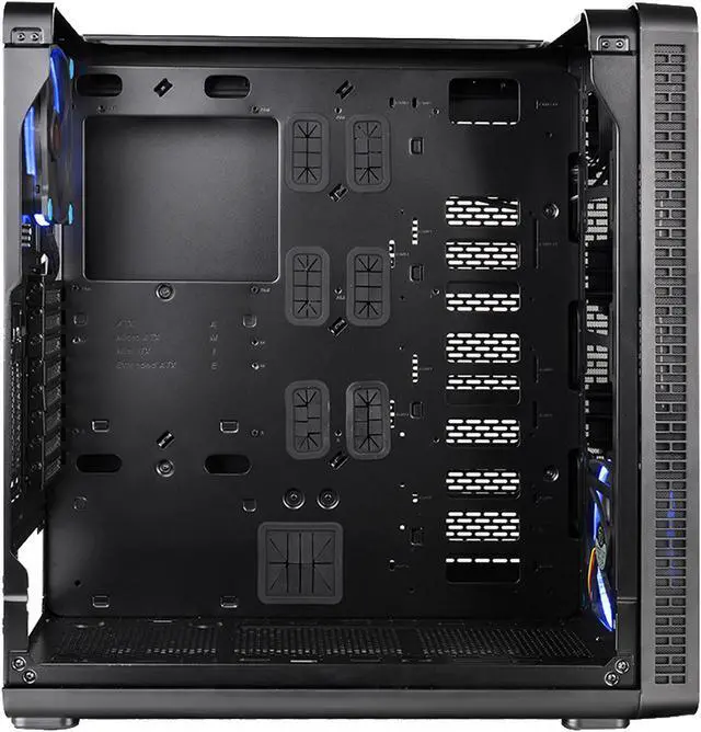 Alt view image 5 of 13 - Thermaltake View 37 Riing Edition Gull Wing Window E-ATX Vertical GPU Modular Black Gaming Mid Tower Computer Case CA-1J7-00M1WN-00