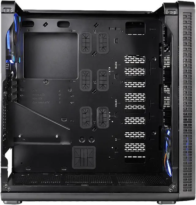 Alt view image 6 of 13 - Thermaltake View 37 Riing Edition Gull Wing Window E-ATX Vertical GPU Modular Black Gaming Mid Tower Computer Case CA-1J7-00M1WN-00