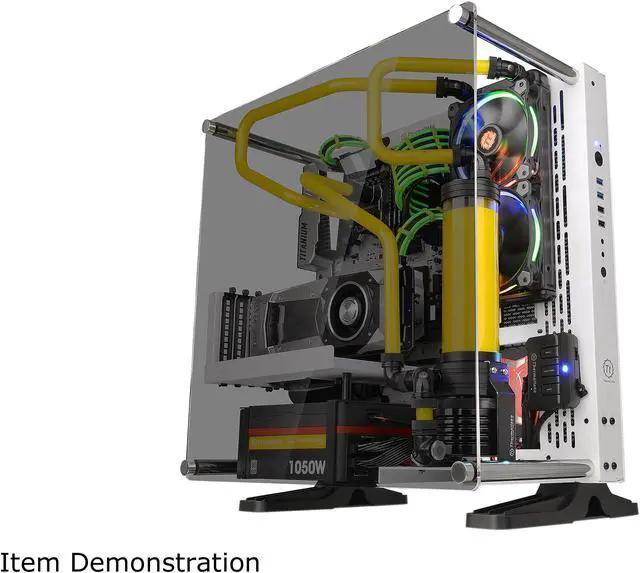 Alt view image 5 of 19 - Thermaltake Core P3 TG Snow ATX Open Frame Panoramic Viewing Tt LCS Certified Gaming Computer Case CA-1G4-00M6WN-05