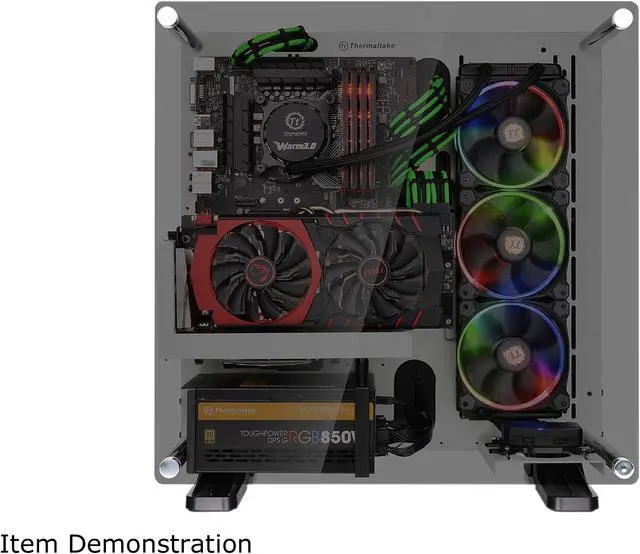 Alt view image 2 of 19 - Thermaltake Core P3 TG Snow ATX Open Frame Panoramic Viewing Tt LCS Certified Gaming Computer Case CA-1G4-00M6WN-05