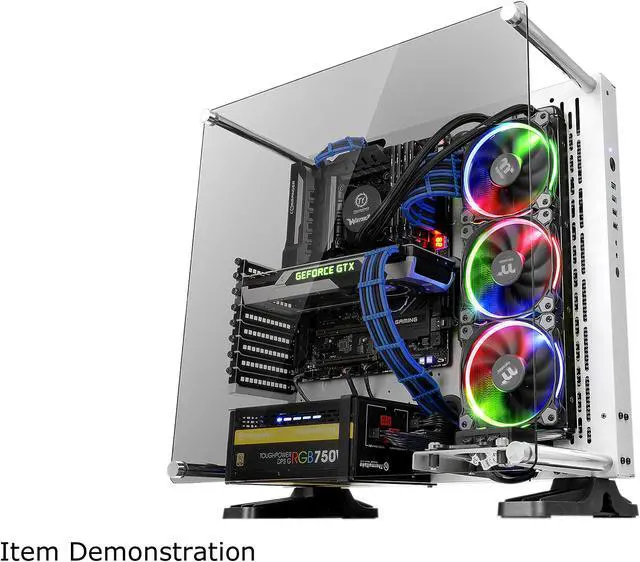Alt view image 3 of 19 - Thermaltake Core P3 TG Snow ATX Open Frame Panoramic Viewing Tt LCS Certified Gaming Computer Case CA-1G4-00M6WN-05