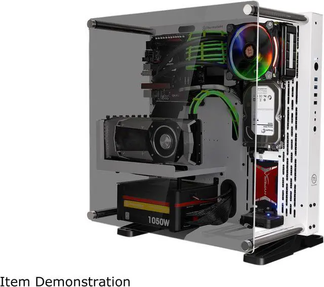 Alt view image 6 of 19 - Thermaltake Core P3 TG Snow ATX Open Frame Panoramic Viewing Tt LCS Certified Gaming Computer Case CA-1G4-00M6WN-05