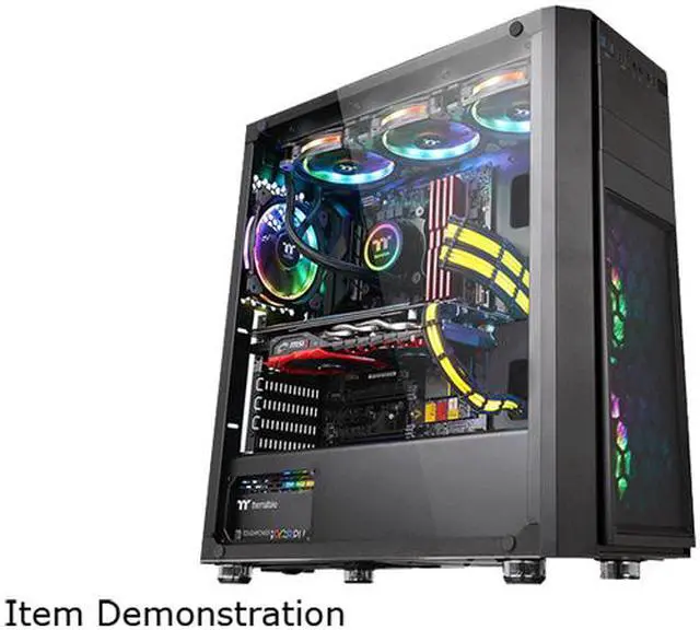 Alt view image 5 of 7 - Thermaltake Versa H26 Tempered Glass Edition CA-1J5-00M1WN-00 Black SPCC / Tempered Glass ATX Mid Tower Computer Case