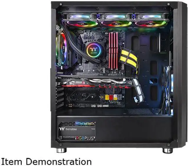 Alt view image 6 of 7 - Thermaltake Versa H26 Tempered Glass Edition CA-1J5-00M1WN-00 Black SPCC / Tempered Glass ATX Mid Tower Computer Case