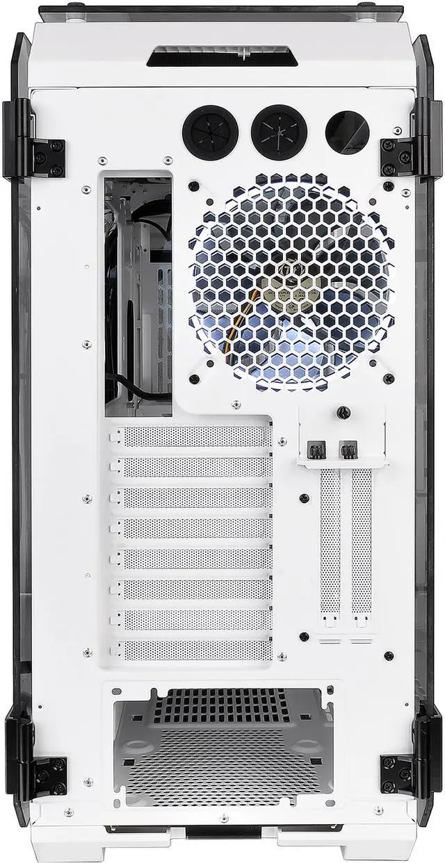 Alt view image 12 of 15 - Thermaltake View 71 Tempered Glass Snow Edition 4-Sided Tempered Glass E-ATX Vertical GPU Modular Gaming Full Tower Computer Case CA-1I7-00F6WN-00
