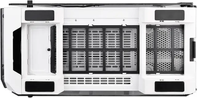 Alt view image 11 of 15 - Thermaltake View 71 Tempered Glass Snow Edition 4-Sided Tempered Glass E-ATX Vertical GPU Modular Gaming Full Tower Computer Case CA-1I7-00F6WN-00