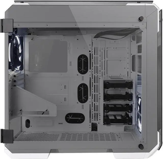 Alt view image 4 of 15 - Thermaltake View 71 Tempered Glass Snow Edition 4-Sided Tempered Glass E-ATX Vertical GPU Modular Gaming Full Tower Computer Case CA-1I7-00F6WN-00