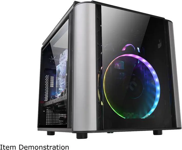 Alt view image 5 of 18 - Thermaltake Level 20 VT Tempered Glass Interchangeable Panel DIY LCS Chamber Concept Micro ATX Modular Gaming Computer Case CA-1L2-00S1WN-00