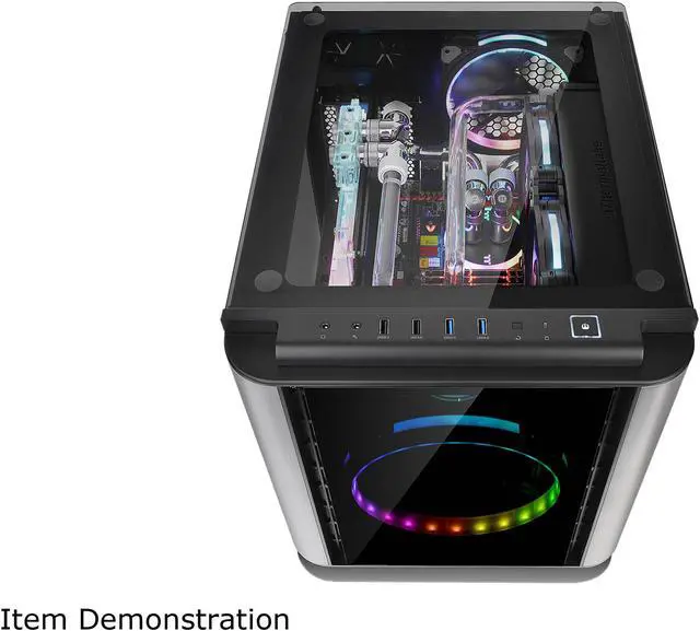 Alt view image 2 of 18 - Thermaltake Level 20 VT Tempered Glass Interchangeable Panel DIY LCS Chamber Concept Micro ATX Modular Gaming Computer Case CA-1L2-00S1WN-00