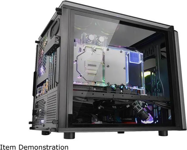 Alt view image 16 of 18 - Thermaltake Level 20 VT Tempered Glass Interchangeable Panel DIY LCS Chamber Concept Micro ATX Modular Gaming Computer Case CA-1L2-00S1WN-00