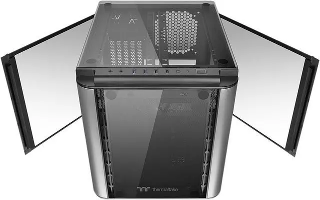 Alt view image 10 of 18 - Thermaltake Level 20 VT Tempered Glass Interchangeable Panel DIY LCS Chamber Concept Micro ATX Modular Gaming Computer Case CA-1L2-00S1WN-00