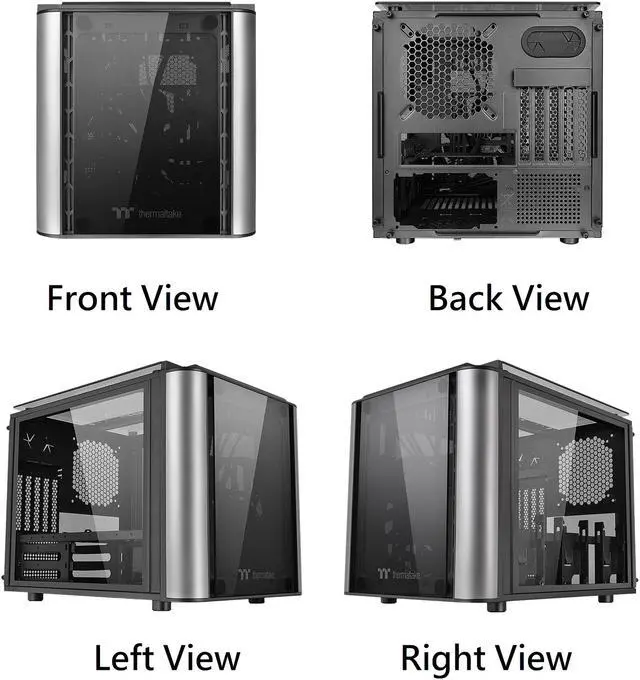 Alt view image 17 of 18 - Thermaltake Level 20 VT Tempered Glass Interchangeable Panel DIY LCS Chamber Concept Micro ATX Modular Gaming Computer Case CA-1L2-00S1WN-00