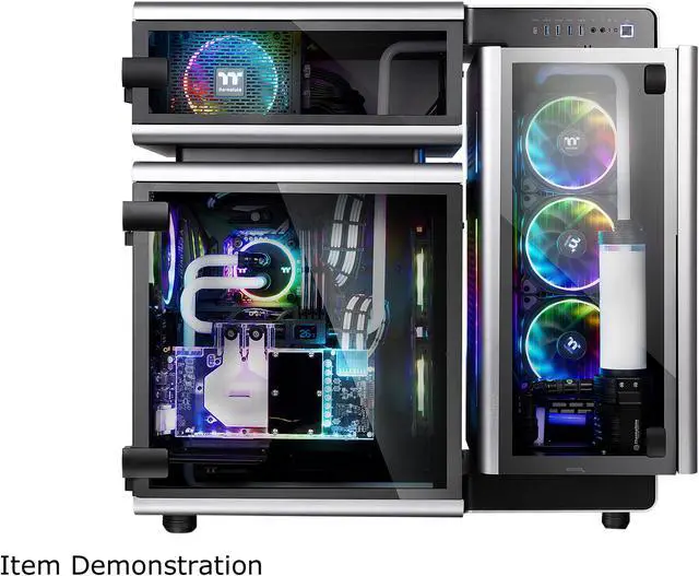 Alt view image 11 of 11 - Thermaltake Level 20 Tempered Glass E-ATX Aluminum Vertical GPU Chamber Concept Full Tower Modular Gaming Computer Case CA-1J9-00F9WN-00