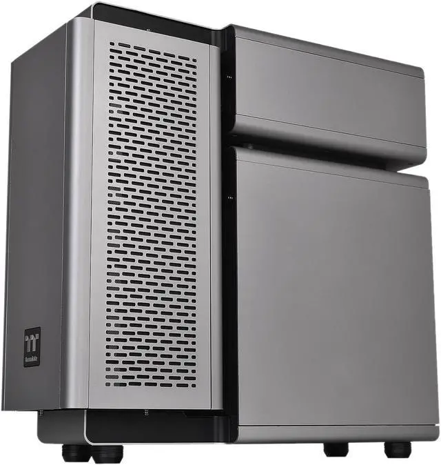 Alt view image 4 of 11 - Thermaltake Level 20 Tempered Glass E-ATX Aluminum Vertical GPU Chamber Concept Full Tower Modular Gaming Computer Case CA-1J9-00F9WN-00