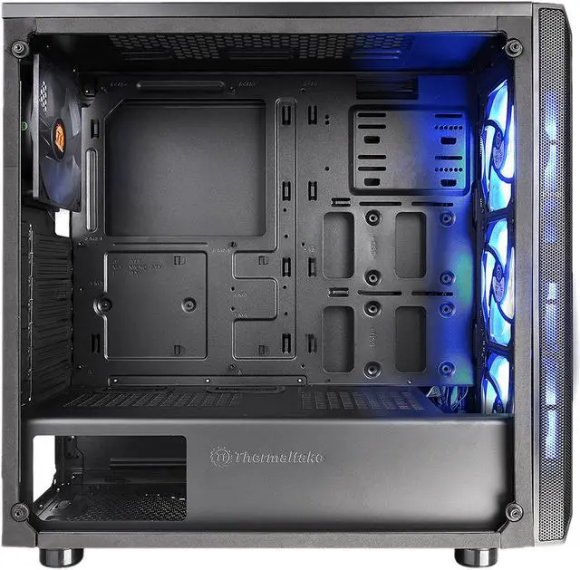 Alt view image 5 of 14 - Thermaltake Versa J23 Tempered Glass RGB Edition CA-1L6-00M1WN-01 Black Steel / Tempered Glass ATX Mid Tower Computer Case