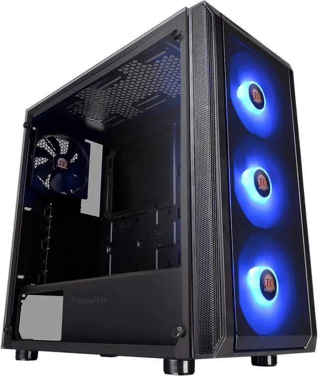 Main image of Thermaltake Versa J23 Tempered Glass RGB Edition CA-1L6-00M1WN-01 Black Steel / Tempered Glass ATX Mid Tower Computer Case