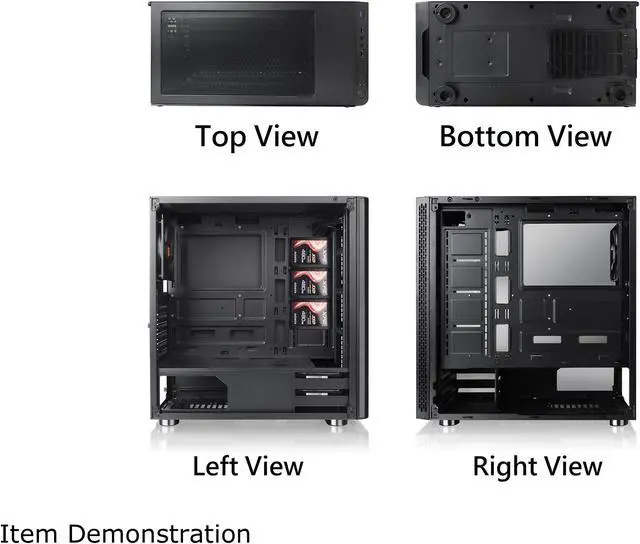 Alt view image 14 of 15 - Thermaltake V200 Tempered Glass RGB Edition Mid-Tower Chassis CA-1K8-00M1WN-01