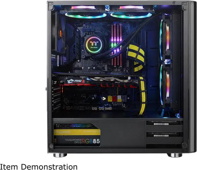 Alt view image 7 of 15 - Thermaltake V200 Tempered Glass RGB Edition Mid-Tower Chassis CA-1K8-00M1WN-01
