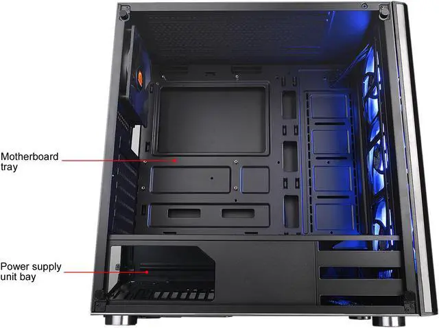 Alt view image 9 of 15 - Thermaltake V200 Tempered Glass RGB Edition Mid-Tower Chassis CA-1K8-00M1WN-01