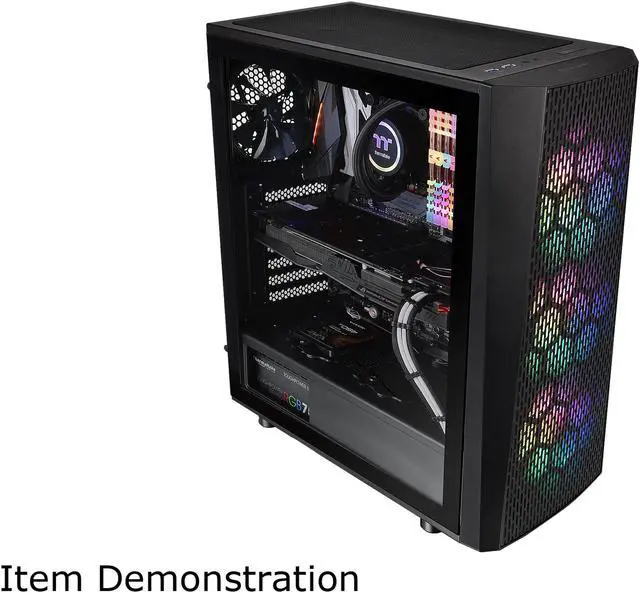 Alt view image 6 of 15 - Thermaltake Versa J24 Tempered Glass ARGB Edition 5V MB Sync Capable Mid-Tower Chassis CA-1L7-00M1WN-03