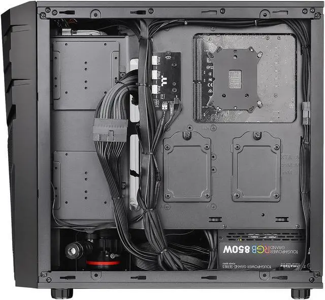 Alt view image 4 of 16 - Thermaltake Commander C32 Motherboard Sync ARGB ATX Mid Tower Computer Chassis with 2x 200mm ARGB 5V Motherboard Sync RGB Front Fans + 1x 120mm Rear Black Fan Pre-installed CA-1N3-00M1WN-00