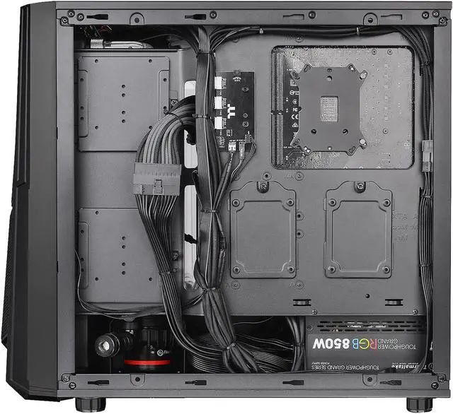 Alt view image 8 of 20 - Thermaltake Commander C35 Motherboard Sync ARGB ATX Mid Tower Computer Chassis with 2x 200mm ARGB 5V Motherboard Sync RGB Front Fans + 1x 120mm Rear Black Fan Pre-installed CA-1N6-00M1WN-00
