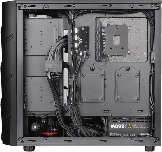 Alt view image 7 of 19 - Thermaltake Commander C36 Motherboard Sync ARGB ATX Mid Tower Computer Chassis with 2x 200mm ARGB 5V Motherboard Sync RGB Front Fans + 1x 120mm Rear Black Fan Pre-installed CA-1N7-00M1WN-00