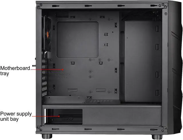Alt view image 17 of 19 - Thermaltake Commander C36 Motherboard Sync ARGB ATX Mid Tower Computer Chassis with 2x 200mm ARGB 5V Motherboard Sync RGB Front Fans + 1x 120mm Rear Black Fan Pre-installed CA-1N7-00M1WN-00