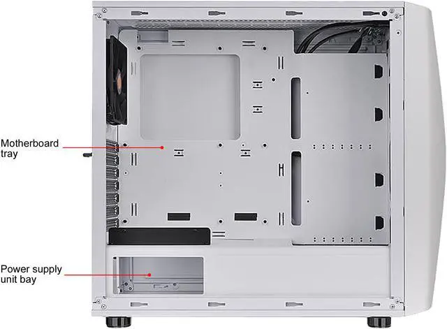 Alt view image 8 of 12 - Thermaltake Commander C34 TG Snow ARGB CA-1N5-00M6WN-00 White SPCC / Tempered Glass ATX Mid Tower Computer Case
