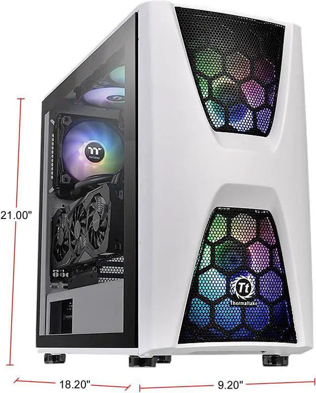 Alt view image 2 of 12 - Thermaltake Commander C34 TG Snow ARGB CA-1N5-00M6WN-00 White SPCC / Tempered Glass ATX Mid Tower Computer Case
