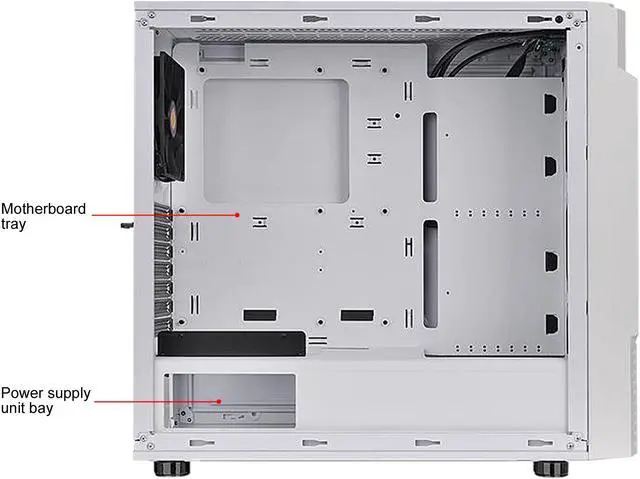Alt view image 12 of 12 - Thermaltake Commander C31 TG Snow ARGB CA-1N2-00M6WN-00 White SPCC / Tempered Glass ATX Mid Tower Computer Case