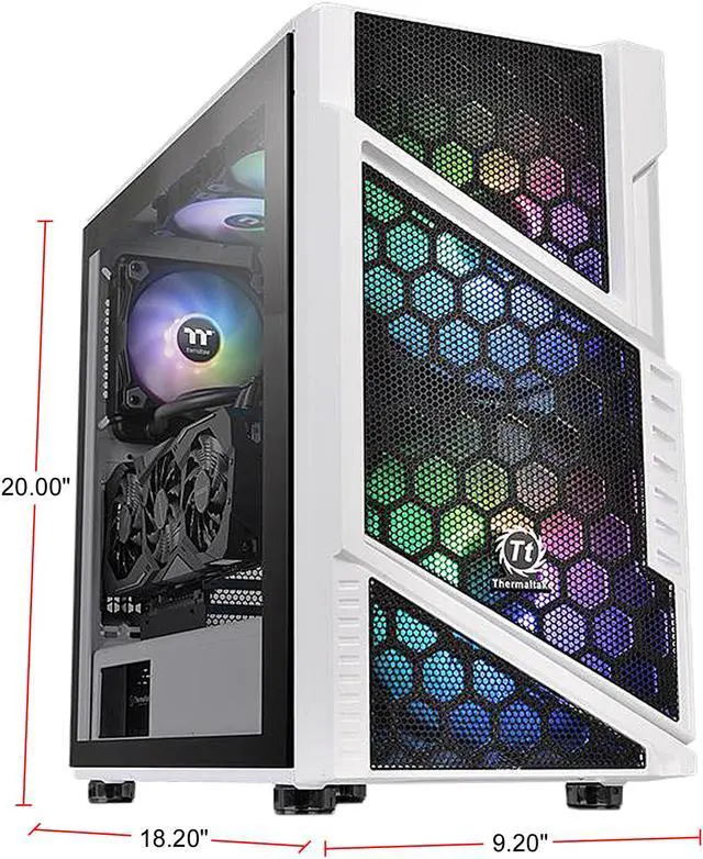 Alt view image 2 of 12 - Thermaltake Commander C31 TG Snow ARGB CA-1N2-00M6WN-00 White SPCC / Tempered Glass ATX Mid Tower Computer Case