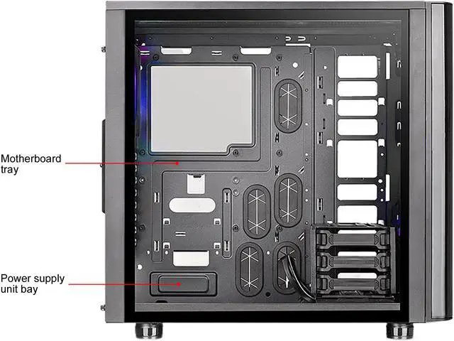 Alt view image 7 of 9 - Thermaltake View 31 TG ARGB Edition CA-1H8-00M1WN-02 Black SPCC / Tempered Glass ATX Mid Tower Computer Case
