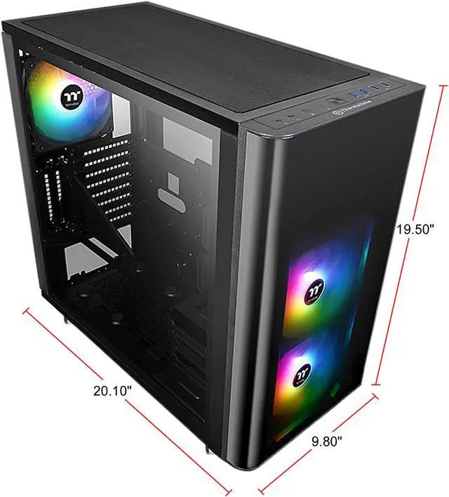 Alt view image 8 of 9 - Thermaltake View 31 TG ARGB Edition CA-1H8-00M1WN-02 Black SPCC / Tempered Glass ATX Mid Tower Computer Case
