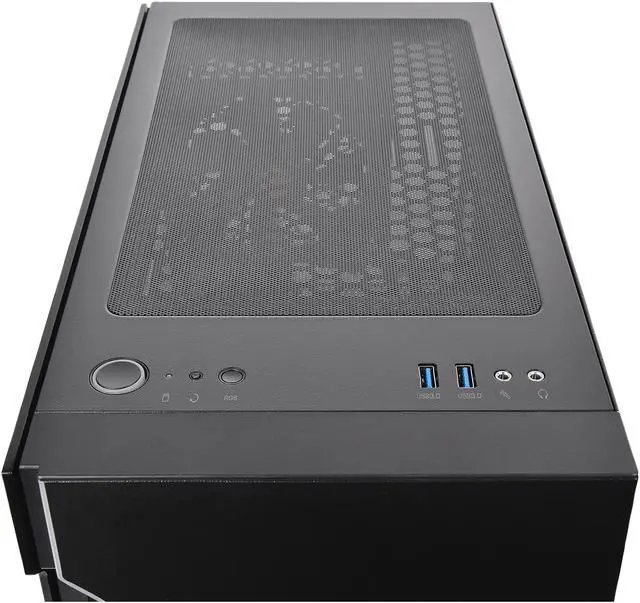 Alt view image 6 of 16 - Thermaltake H200 Tempered Glass RGB Light Strip ATX Mid Tower Case with One 120mm Rear Fan Pre-installed CA-1M3-00M1WN-03