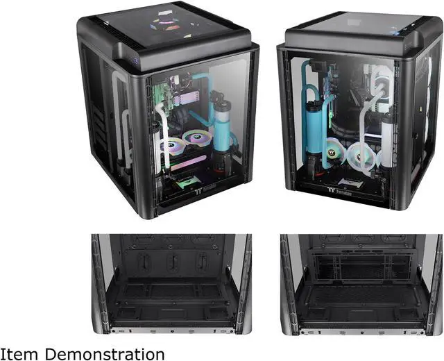 Alt view image 12 of 17 - Thermaltake Level 20 HT Black Edition 4 Tempered Glass Type-C Fully Modular E-ATX Full Tower Computer Chassis with 2 x 140mm Top Fan Pre-Installed CA-1P6-00F1WN-00