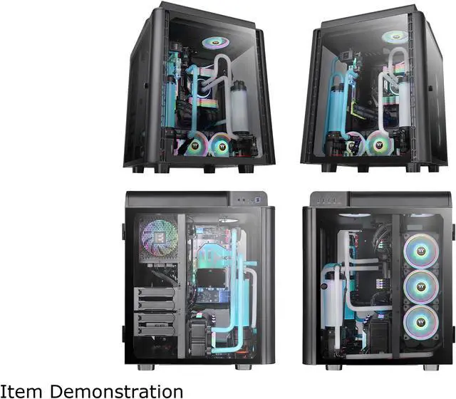 Alt view image 13 of 17 - Thermaltake Level 20 HT Black Edition 4 Tempered Glass Type-C Fully Modular E-ATX Full Tower Computer Chassis with 2 x 140mm Top Fan Pre-Installed CA-1P6-00F1WN-00