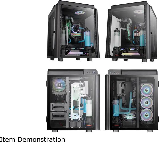 Alt view image 14 of 17 - Thermaltake Level 20 HT Black Edition 4 Tempered Glass Type-C Fully Modular E-ATX Full Tower Computer Chassis with 2 x 140mm Top Fan Pre-Installed CA-1P6-00F1WN-00