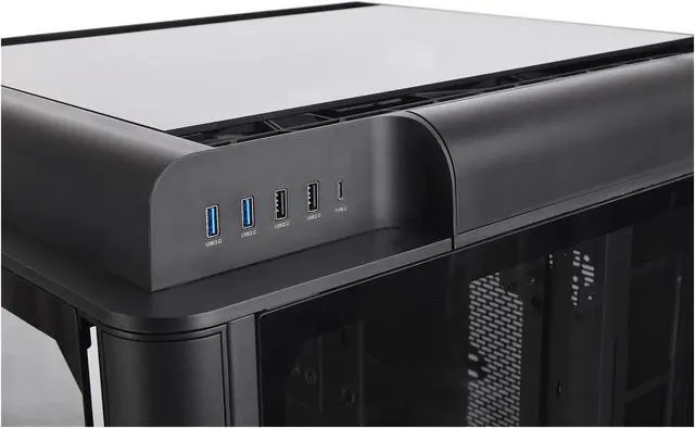 Alt view image 8 of 17 - Thermaltake Level 20 HT Black Edition 4 Tempered Glass Type-C Fully Modular E-ATX Full Tower Computer Chassis with 2 x 140mm Top Fan Pre-Installed CA-1P6-00F1WN-00