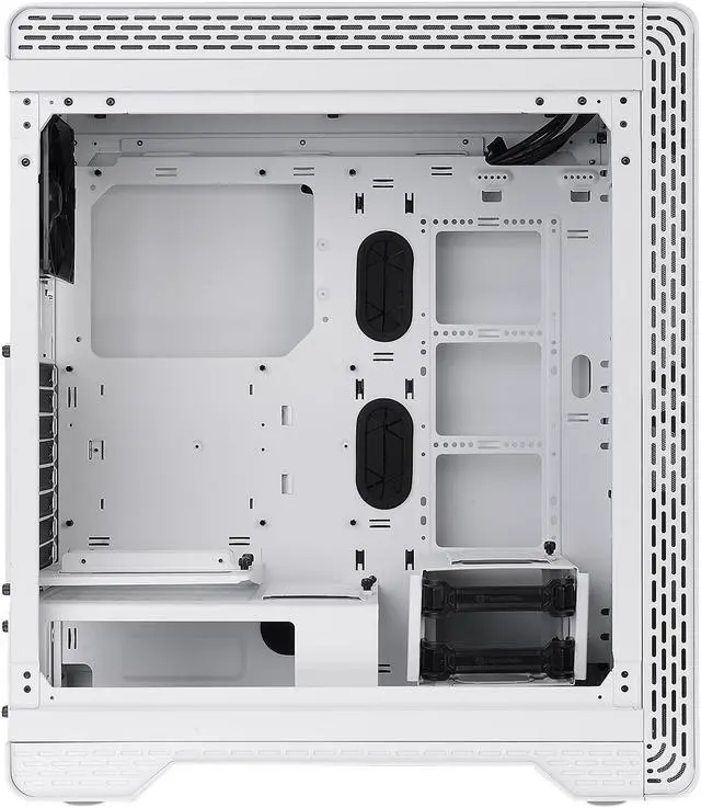 Alt view image 6 of 20 - Thermaltake S500 Tempered Glass Snow Edition ATX Mid-Tower Computer Case with 140mm Front Fan + 120mm Rear Fan Pre-Installed CA-1O3-00M6WN-00