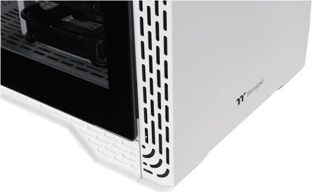 Alt view image 13 of 20 - Thermaltake S500 Tempered Glass Snow Edition ATX Mid-Tower Computer Case with 140mm Front Fan + 120mm Rear Fan Pre-Installed CA-1O3-00M6WN-00