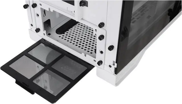 Alt view image 14 of 20 - Thermaltake S500 Tempered Glass Snow Edition ATX Mid-Tower Computer Case with 140mm Front Fan + 120mm Rear Fan Pre-Installed CA-1O3-00M6WN-00