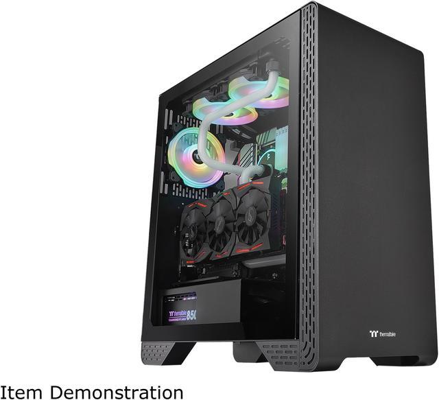 Thermaltake S300 Tempered Glass Edition ATX Mid-Tower Computer Case with  120mm Rear Fan Pre-Installed CA-1P5-00M1WN-00