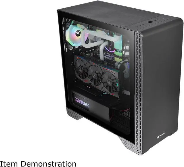 Alt view image 5 of 17 - Thermaltake S300 Tempered Glass Edition ATX Mid-Tower Computer Case with 120mm Rear Fan Pre-Installed CA-1P5-00M1WN-00