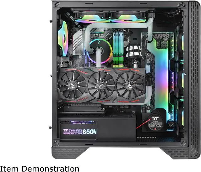 Alt view image 4 of 17 - Thermaltake S300 Tempered Glass Edition ATX Mid-Tower Computer Case with 120mm Rear Fan Pre-Installed CA-1P5-00M1WN-00
