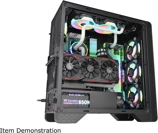 Alt view image 6 of 17 - Thermaltake S300 Tempered Glass Edition ATX Mid-Tower Computer Case with 120mm Rear Fan Pre-Installed CA-1P5-00M1WN-00