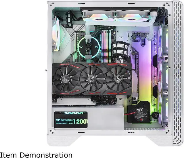 Alt view image 4 of 17 - Thermaltake S300 Tempered Glass Snow Edition ATX Mid-Tower Computer Case with 120mm Rear Fan Pre-Installed CA-1P5-00M6WN-00