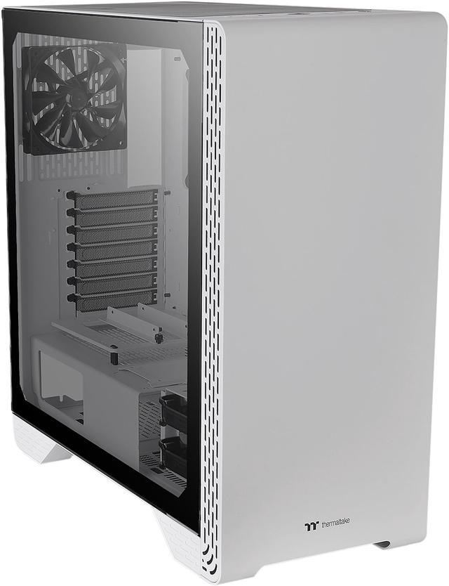 Thermaltake S300 Tempered Glass Snow Edition ATX Mid-Tower Computer Case  with 120mm Rear Fan Pre-Installed CA-1P5-00M6WN-00