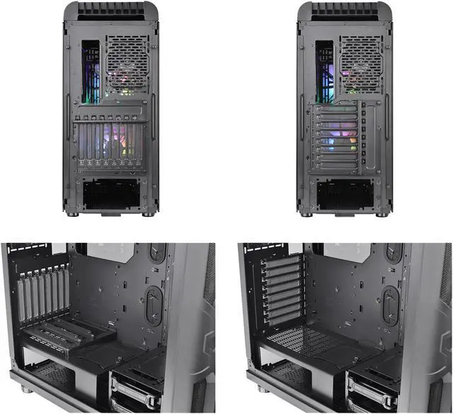 Alt view image 13 of 19 - Thermaltake Level 20 RS Motherboard Sync ARGB ATX Mid Tower Gaming Computer Case with 2 200mm ARGB 5V Motherboard Sync RGB Fans + 140mm Black Rear Fan Pre-Installed CA-1P8-00M1WN-00