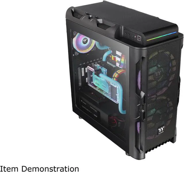 Alt view image 4 of 19 - Thermaltake Level 20 RS Motherboard Sync ARGB ATX Mid Tower Gaming Computer Case with 2 200mm ARGB 5V Motherboard Sync RGB Fans + 140mm Black Rear Fan Pre-Installed CA-1P8-00M1WN-00